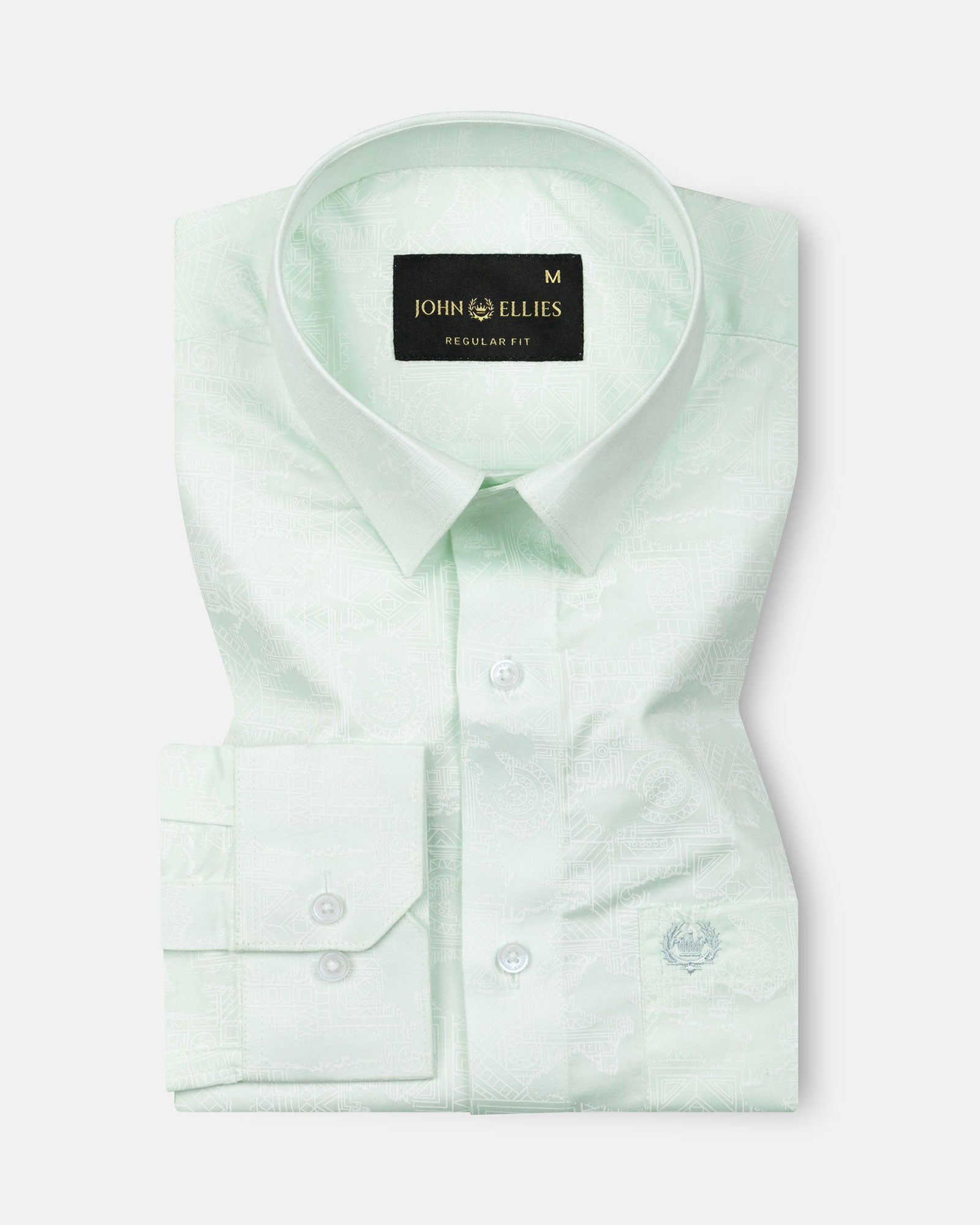 Nirat Lime Cotton Printed Shirt - John Ellies