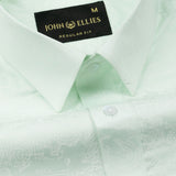 Nirat Lime Cotton Printed Shirt - John Ellies