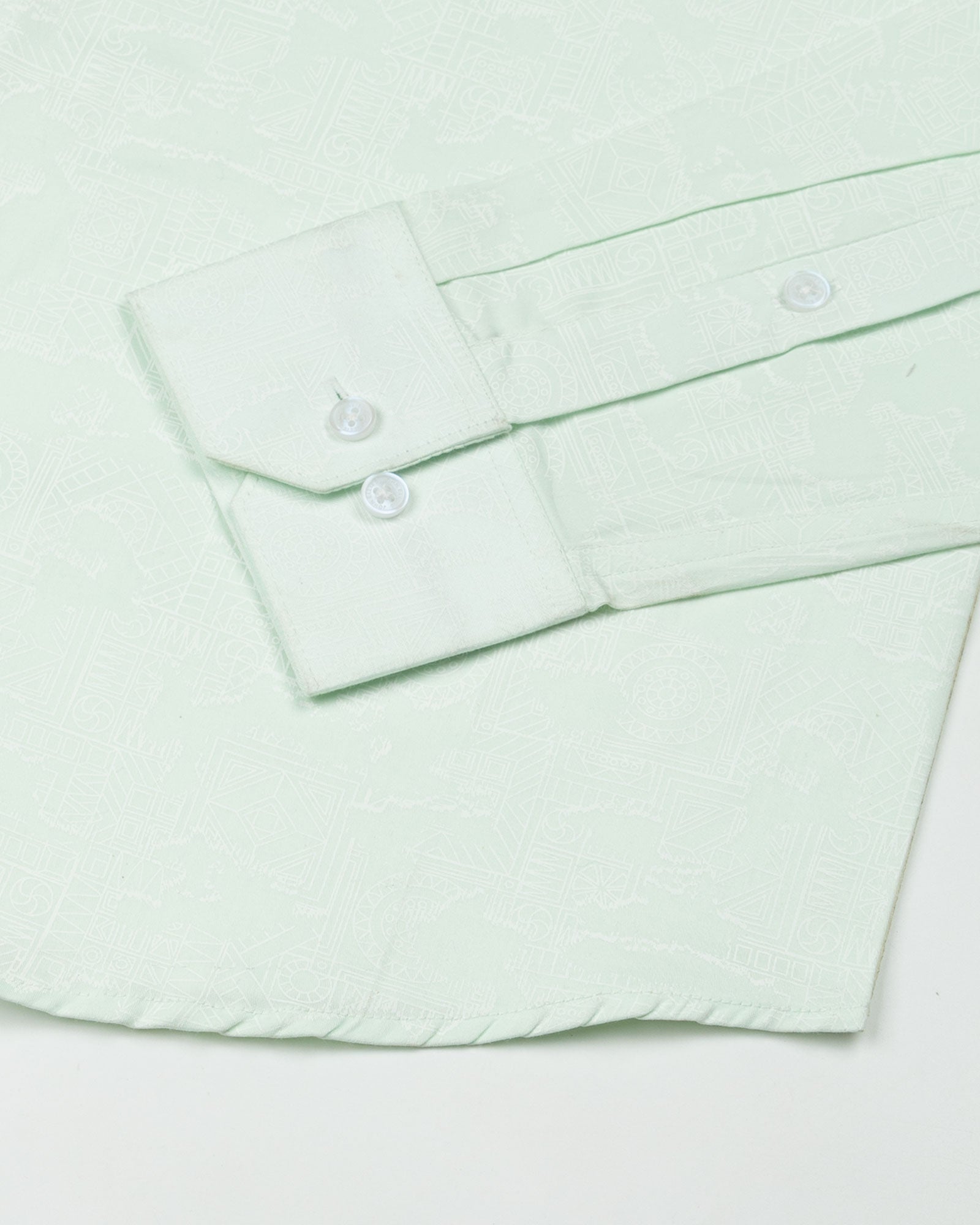 Nirat Lime Cotton Printed Shirt - John Ellies