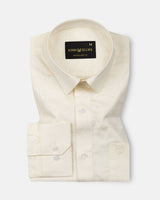 Nirat Soft Beige Cotton Printed Shirt
