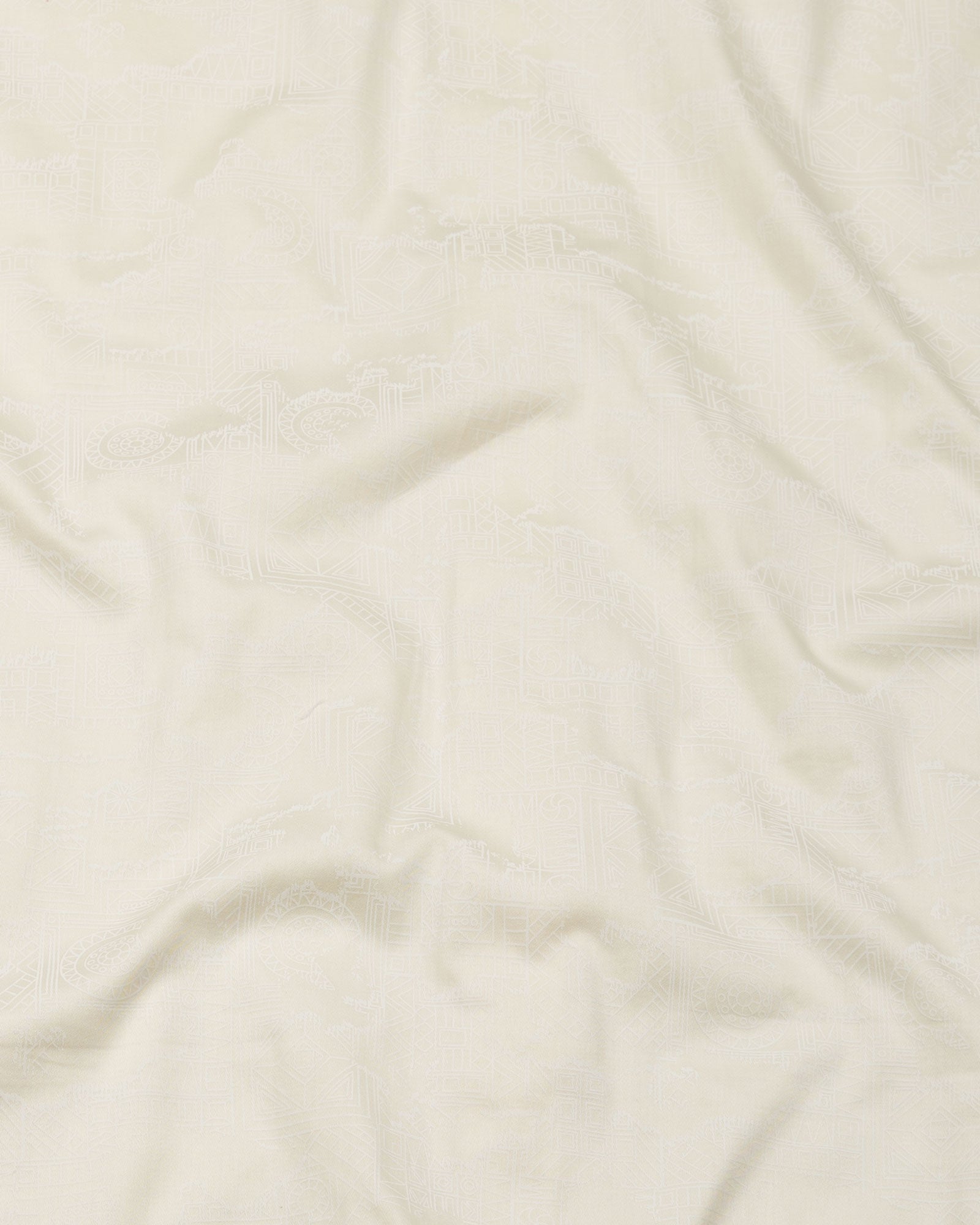 Nirat Soft Beige Cotton Printed Shirt - John Ellies