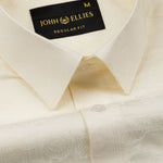 Nirat Soft Beige Cotton Printed Shirt - John Ellies