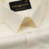 Nirat Soft Beige Cotton Printed Shirt - John Ellies