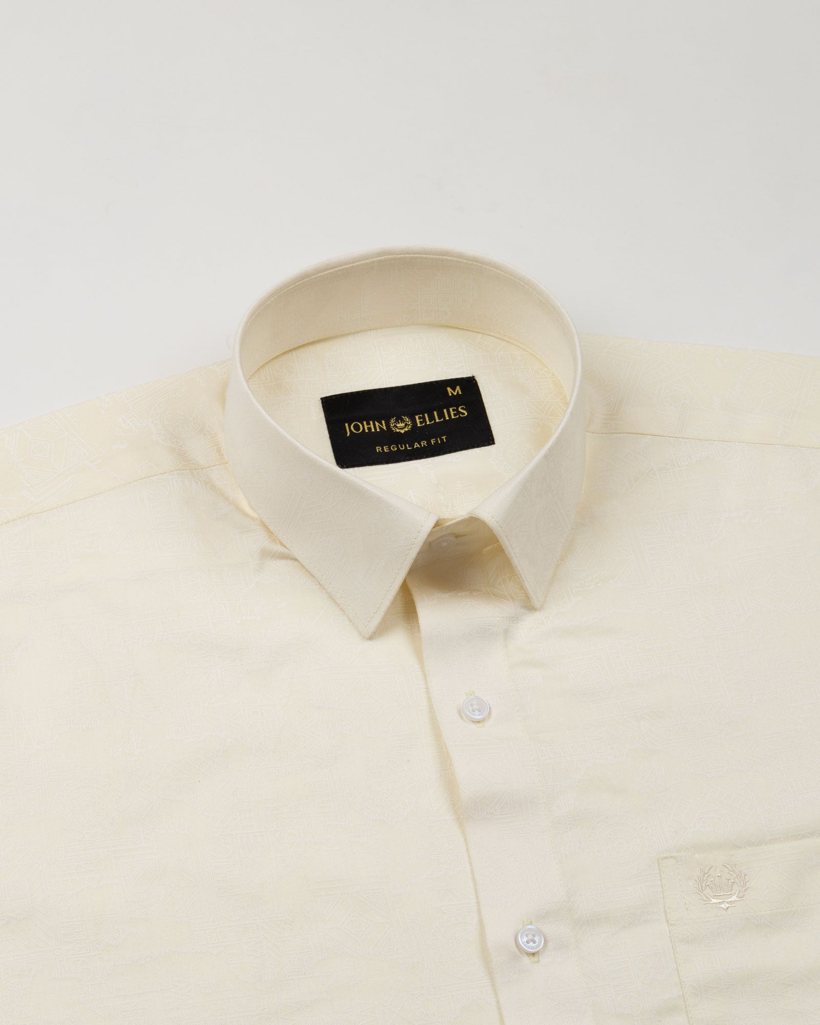 Nirat Soft Beige Cotton Printed Shirt - John Ellies