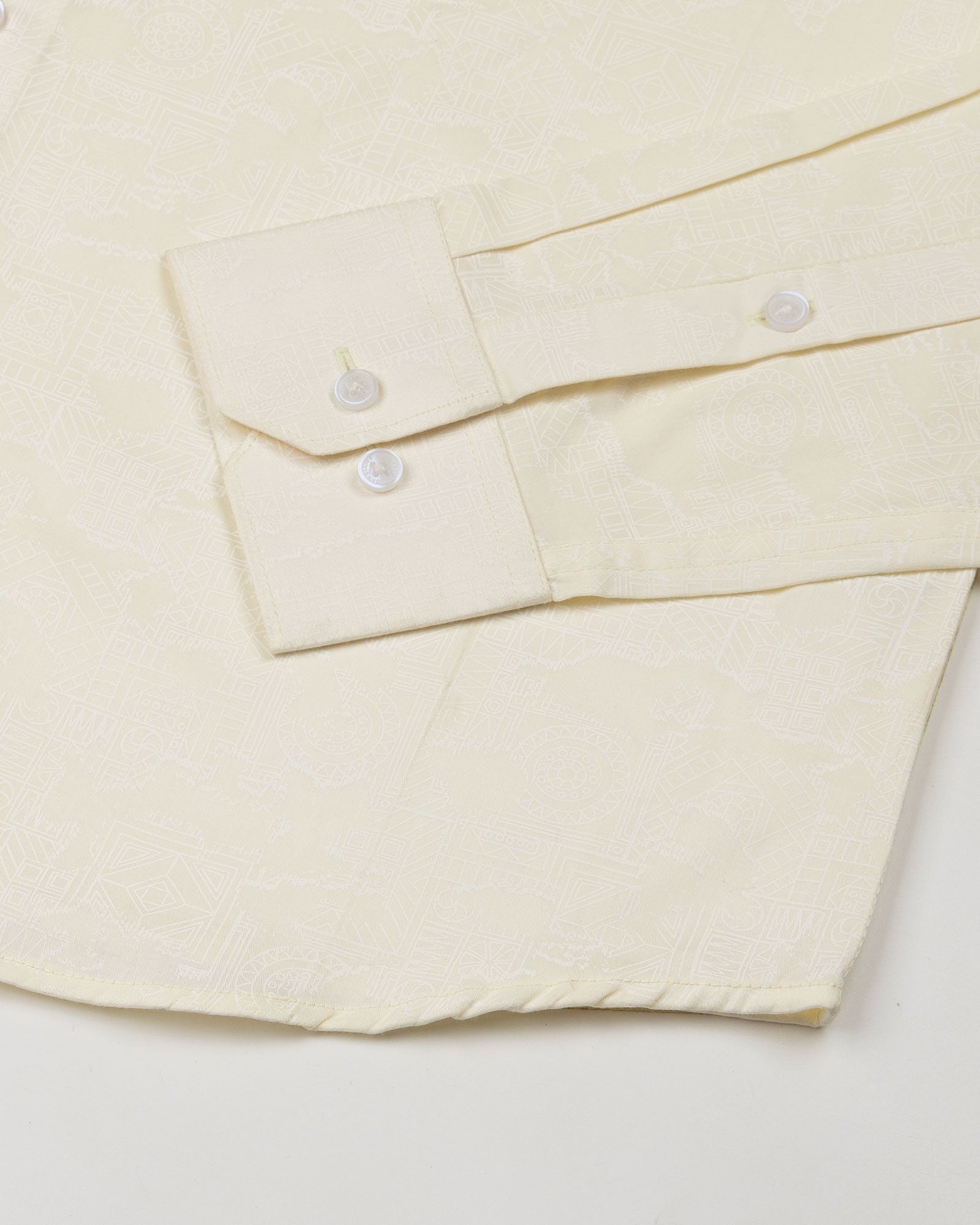 Nirat Soft Beige Cotton Printed Shirt - John Ellies