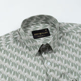 Nirat Dusty Olive Cotton Printed Shirt - John Ellies