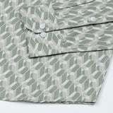 Nirat Dusty Olive Cotton Printed Shirt - John Ellies