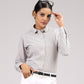 Strata Brown Stripes Oxford Cotton Women Shirt - John Ellies