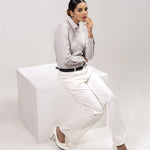 Strata Brown Stripes Oxford Cotton Women Shirt - John Ellies