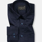 Draxon Navy Blue Plain Cotton Shirt - John Ellies