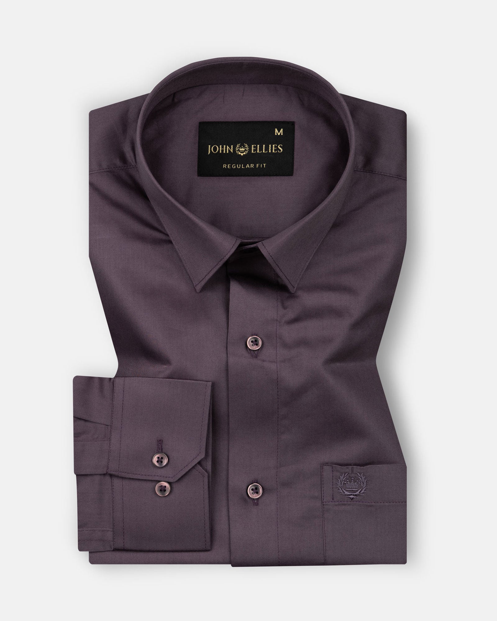 Draxon Purple Plain Cotton Shirt - John Ellies
