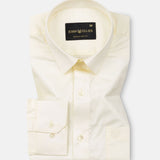 Draxon Cream Plain Cotton Shirt - John Ellies