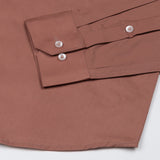 Draxon Brown Plain Cotton Shirt - John Ellies