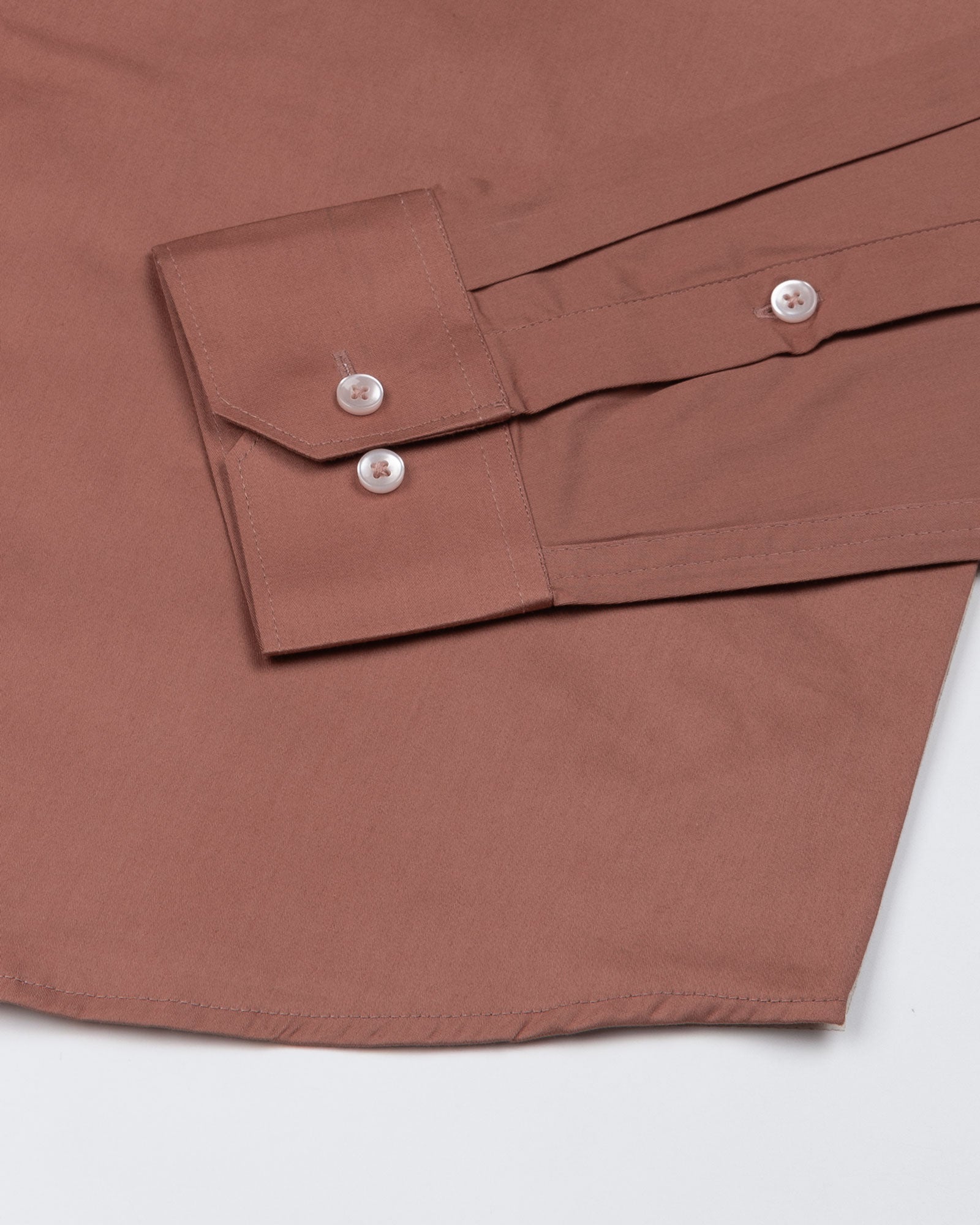 Draxon Brown Plain Cotton Shirt - John Ellies