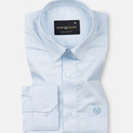 Draxon Sky Blue Plain Cotton Shirt - John Ellies
