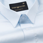 Draxon Sky Blue Plain Cotton Shirt - John Ellies