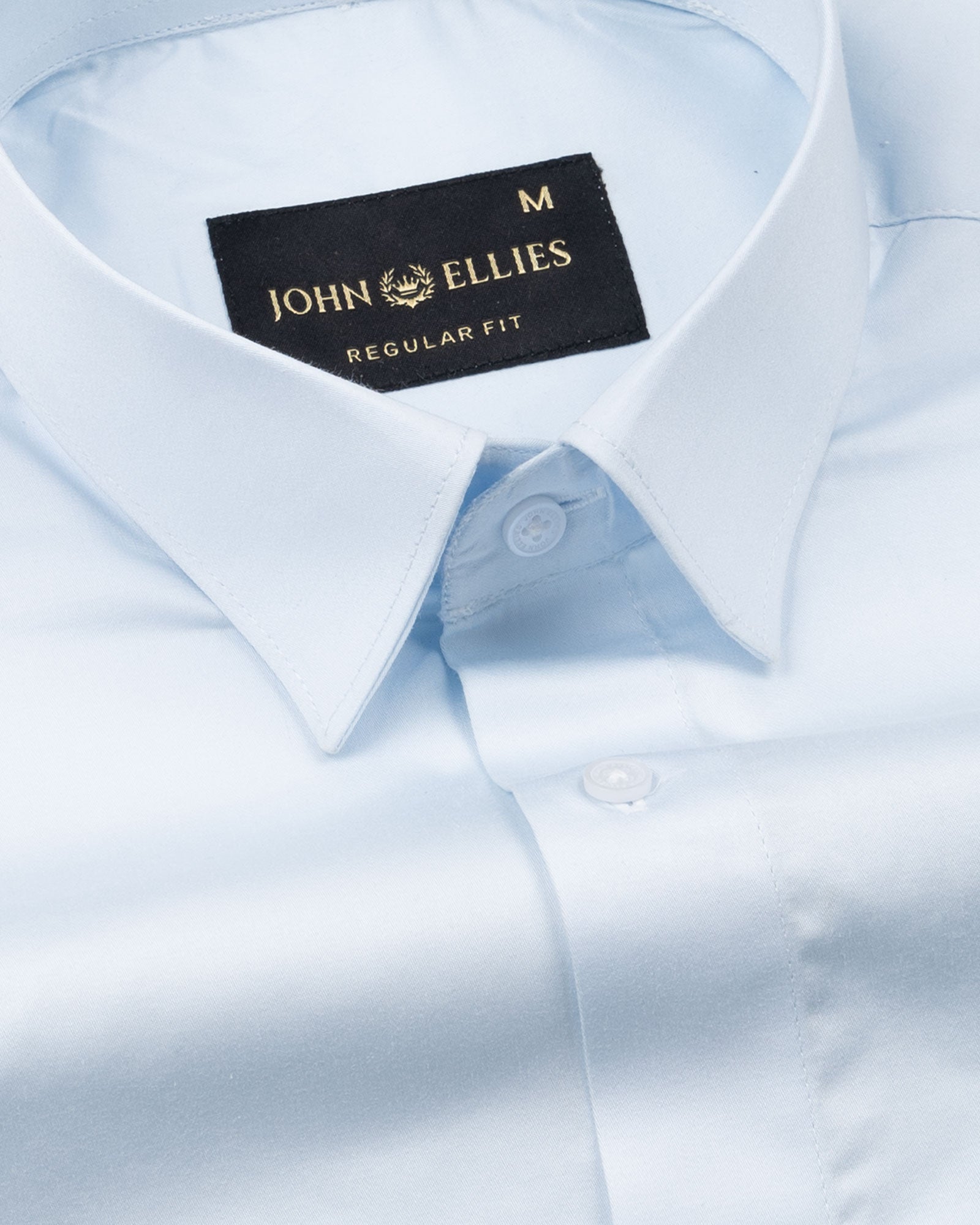 Draxon Sky Blue Plain Cotton Shirt - John Ellies