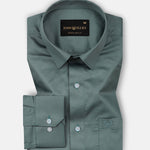 Draxon Olive Plain Cotton Shirt - John Ellies