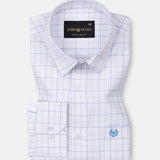 Bene White Check Cotton Shirt - John Ellies
