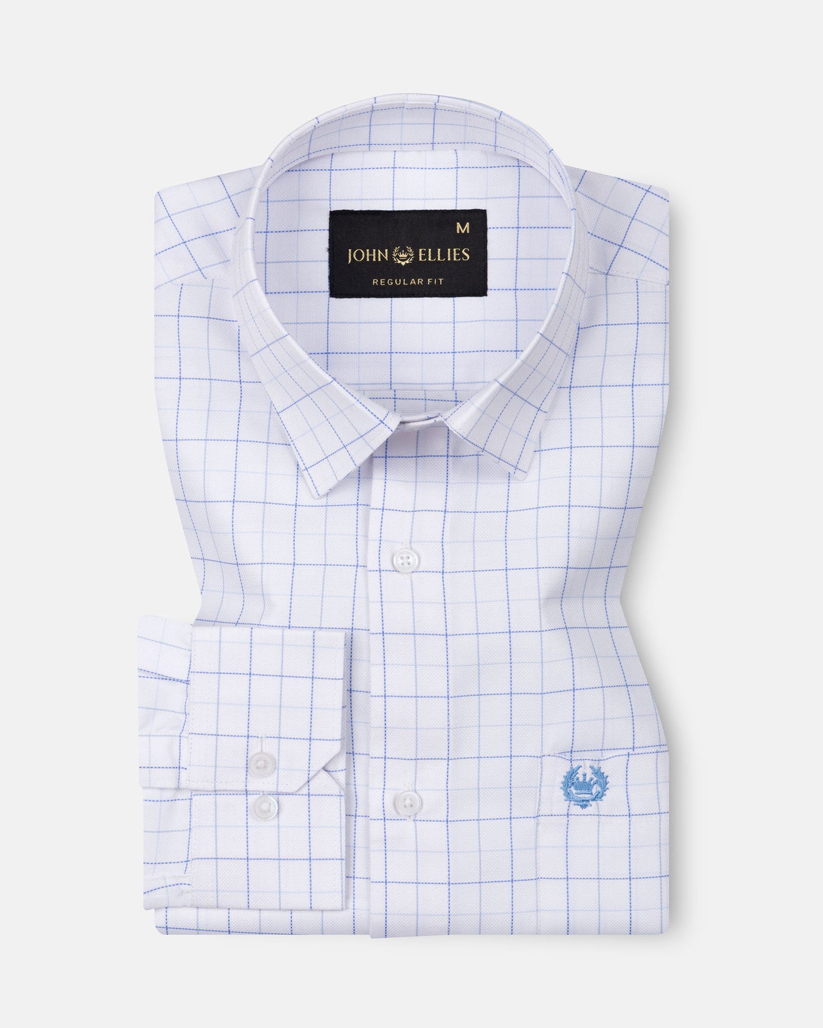 Bene White Check Cotton Shirt - John Ellies
