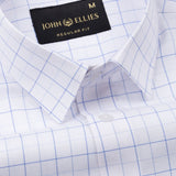 Bene White Check Cotton Shirt - John Ellies