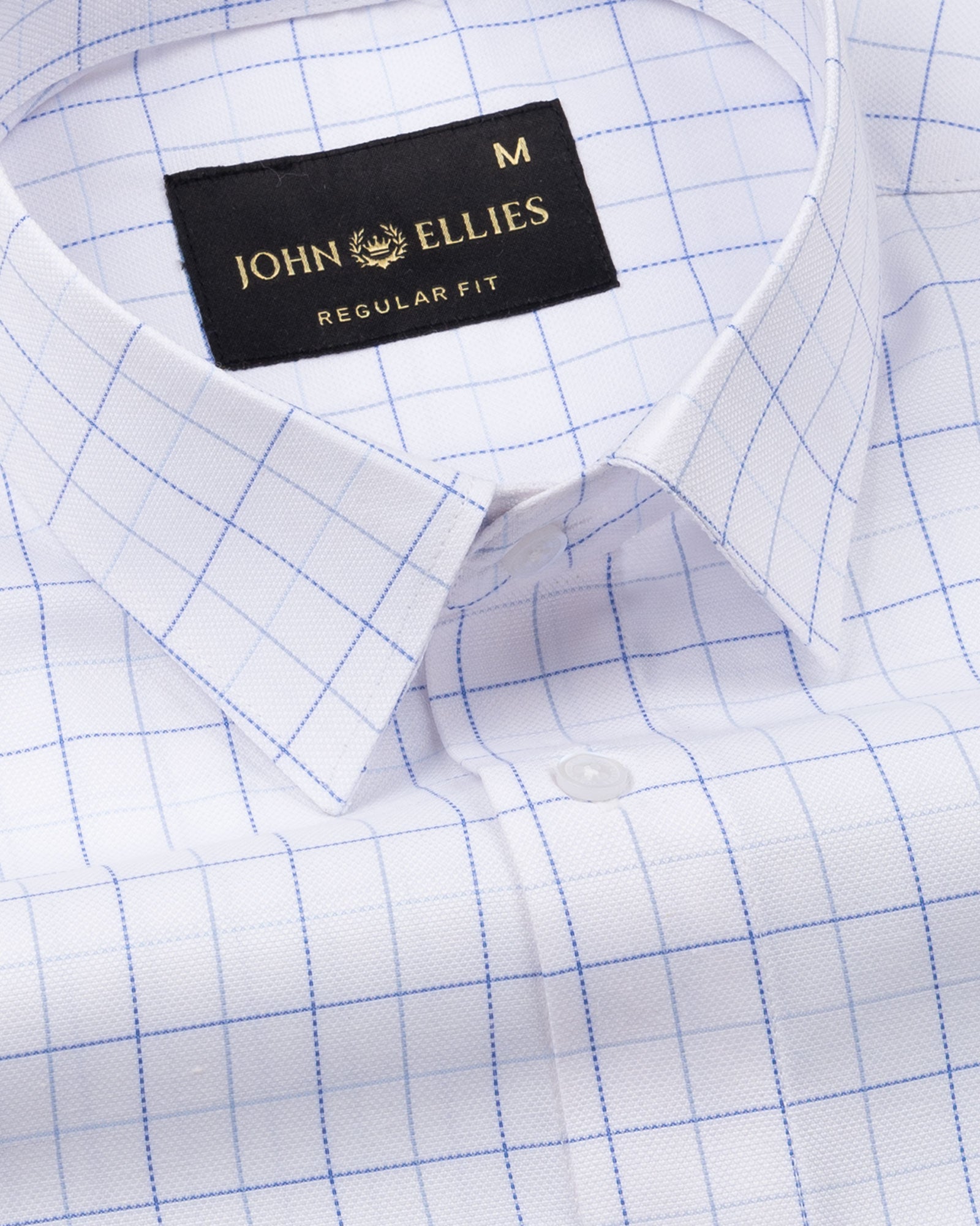 Bene White Check Cotton Shirt - John Ellies