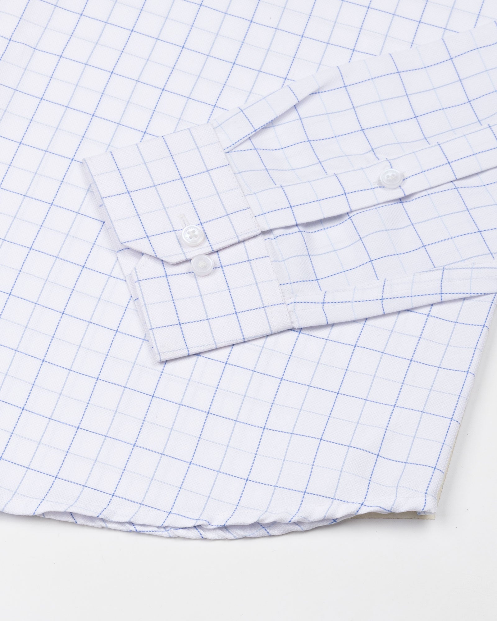 Bene White Check Cotton Shirt - John Ellies