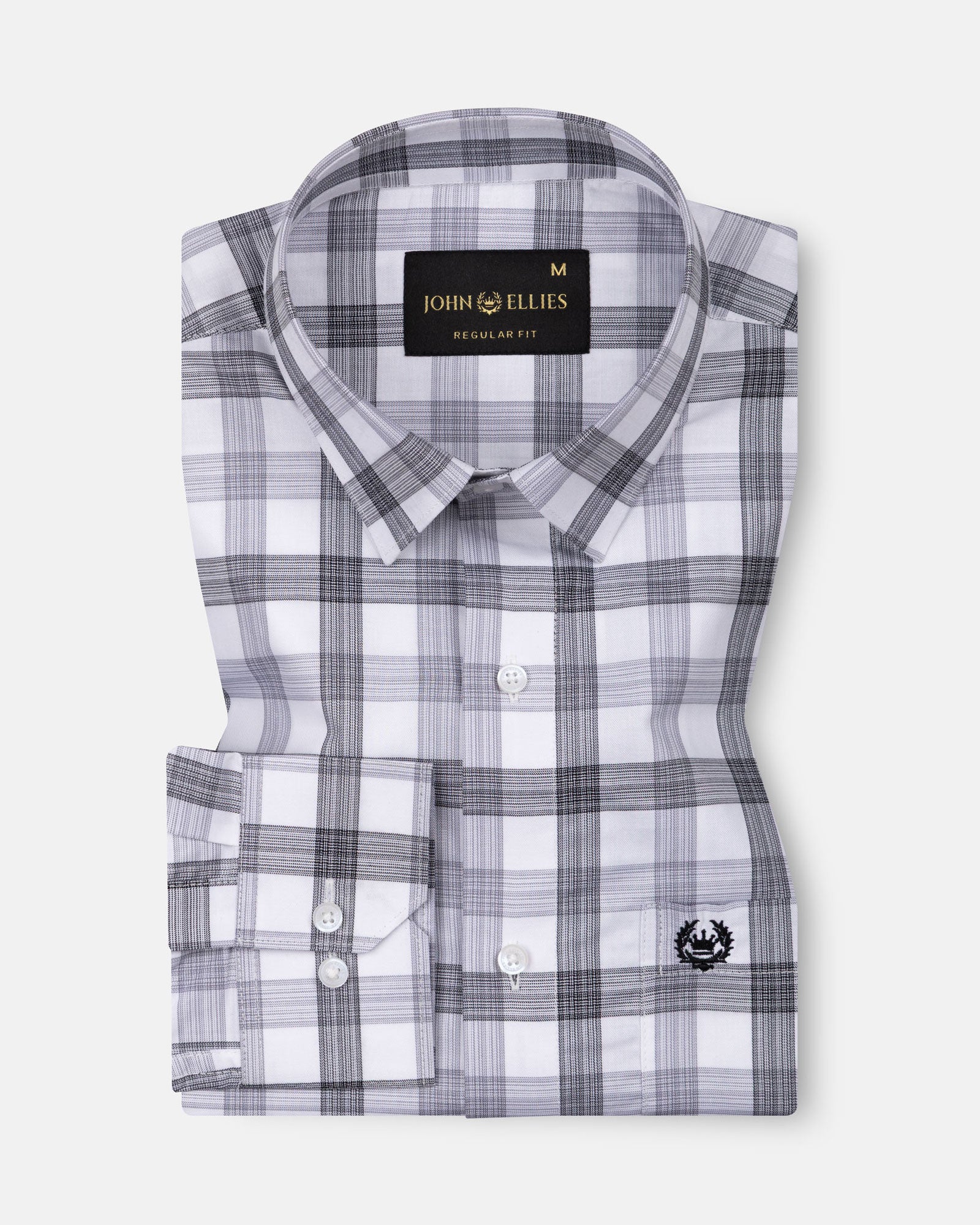 Bene Black Check Cotton Shirt - John Ellies