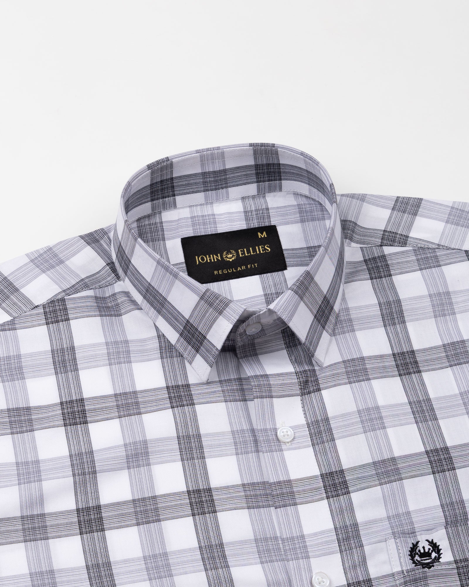 Bene Black Check Cotton Shirt - John Ellies