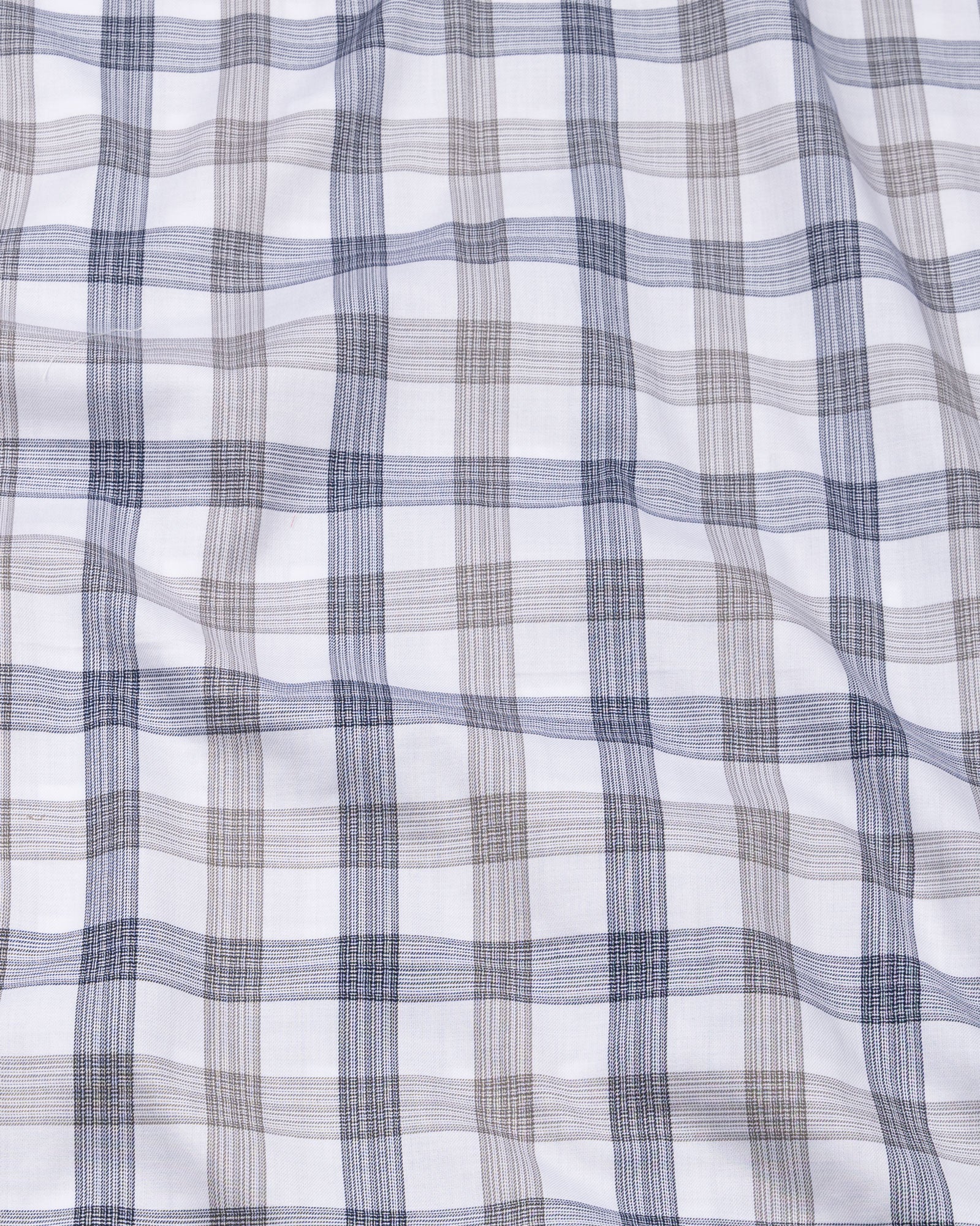 Bene Navy Blue Check Cotton Shirt - John Ellies