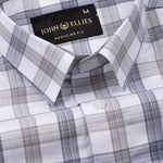 Bene Navy Blue Check Cotton Shirt - John Ellies