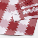 Bene Red Check Button Down Cotton Shirt - John Ellies