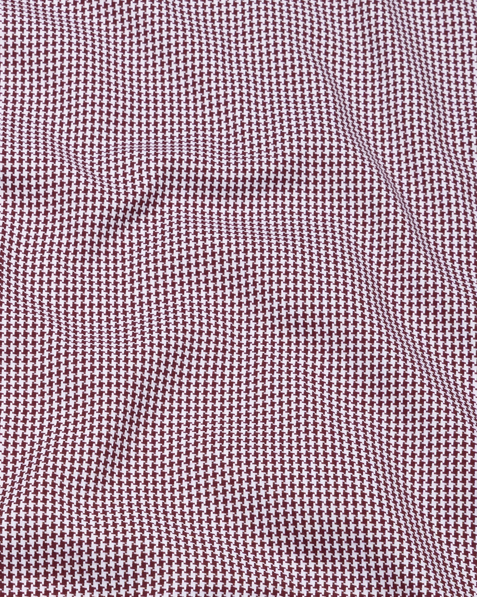 Bene Maroon Check Cotton Shirt - John Ellies