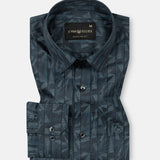 Bene Teal Stripe Cotton Shirt - John Ellies