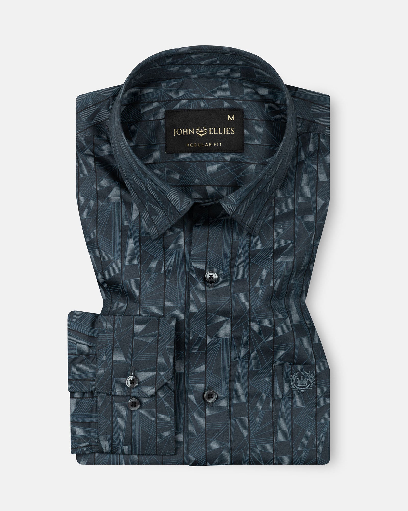 Bene Teal Stripe Cotton Shirt - John Ellies