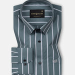 Bene Olive Stripe Cotton Shirt - John Ellies