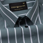Bene Olive Stripe Cotton Shirt - John Ellies