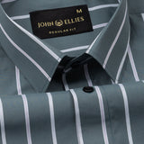 Bene Olive Stripe Cotton Shirt - John Ellies