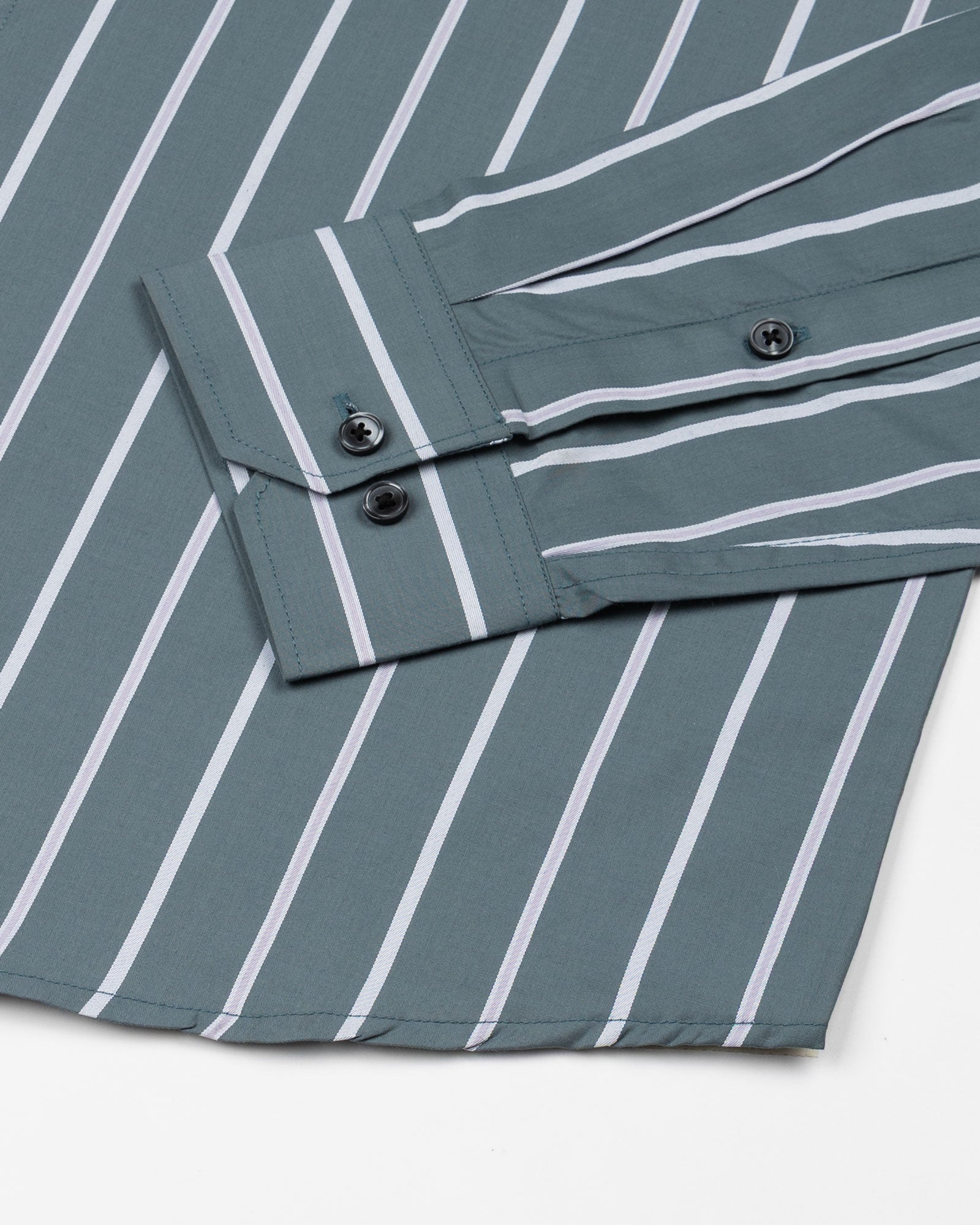 Bene Olive Stripe Cotton Shirt - John Ellies