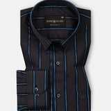 Bene Black Stripe Cotton Shirt - John Ellies