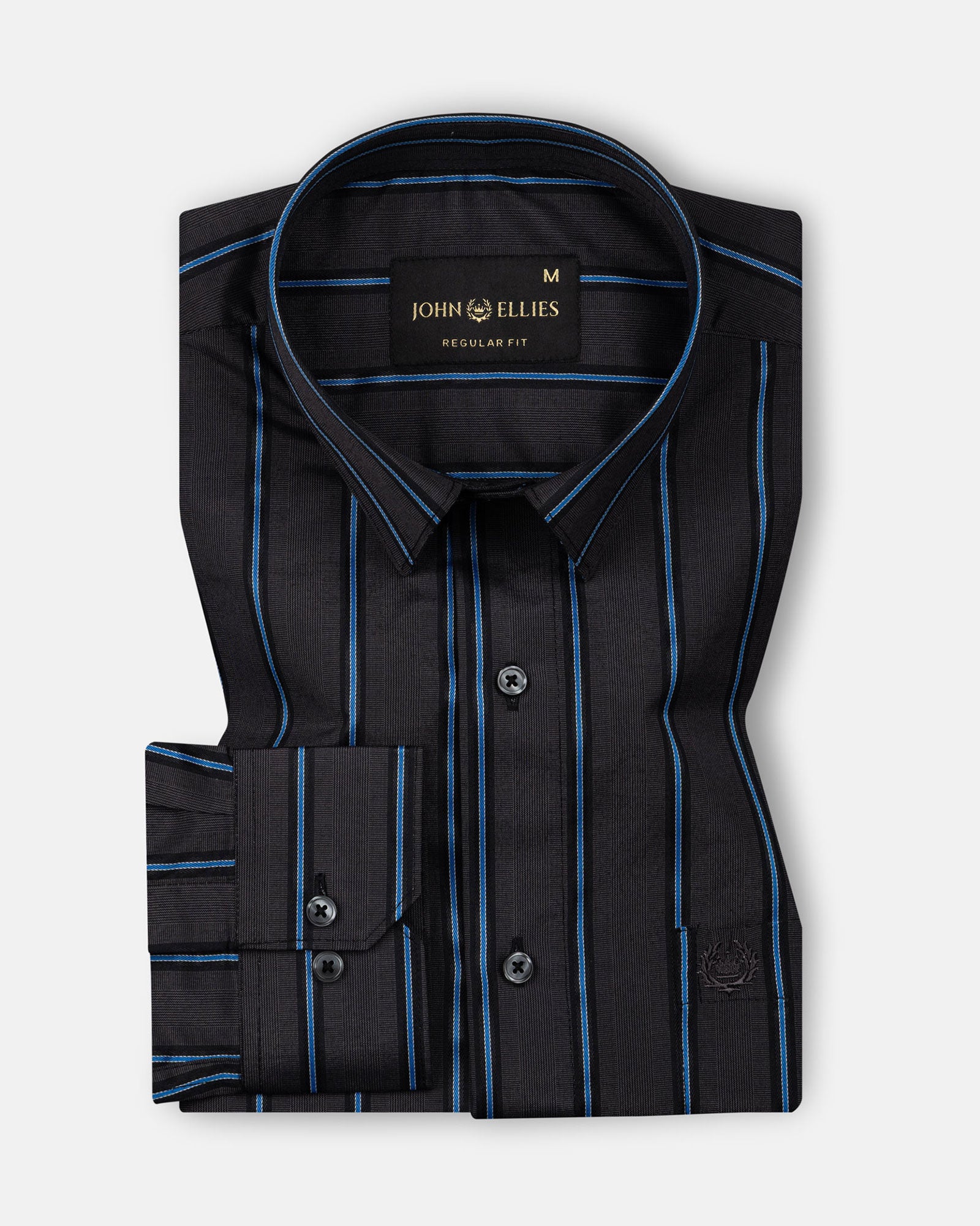 Bene Black Stripe Cotton Shirt - John Ellies