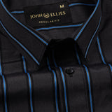 Bene Black Stripe Cotton Shirt - John Ellies