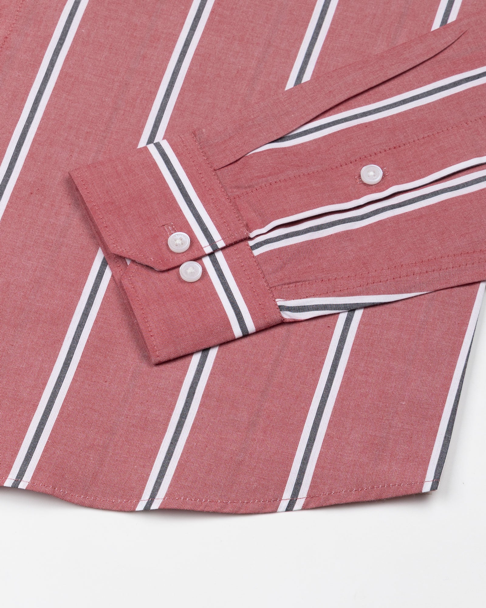 Bene Red Stripe Cotton Shirt - John Ellies