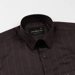 Santhe Brown Stripe Cotton Shirt - John Ellies