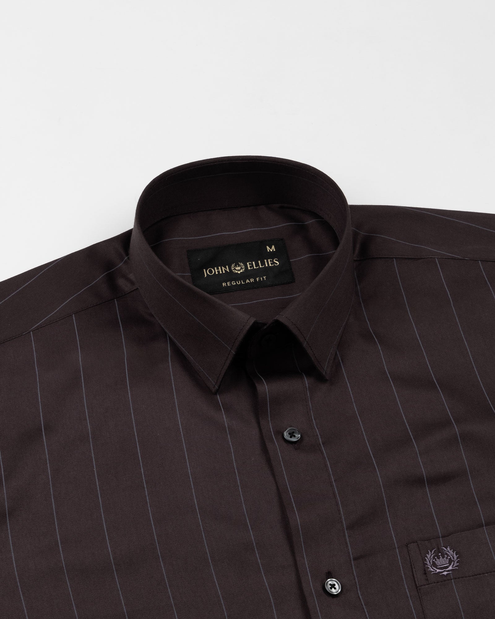Santhe Brown Stripe Cotton Shirt - John Ellies