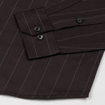 Santhe Brown Stripe Cotton Shirt - John Ellies