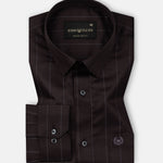 Santhe Brown Stripe Cotton Shirt - John Ellies
