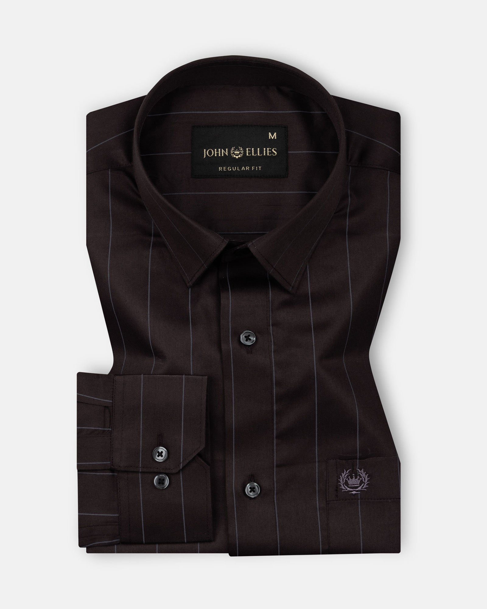 Santhe Brown Stripe Cotton Shirt - John Ellies