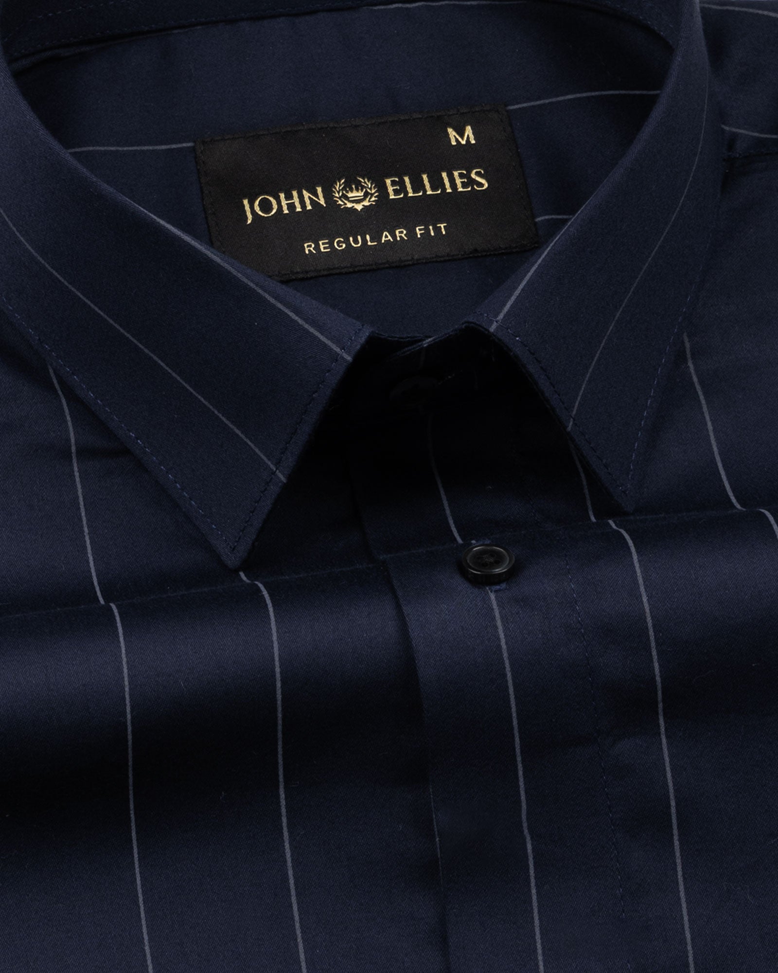 Santhe Navy Blue Stripe Cotton Shirt - John Ellies