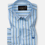 Melfi Multi Sky Stripe Cotton Shirt - John Ellies